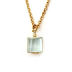 mini square locket pendant necklace