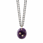 amethyst x hematite chain necklace