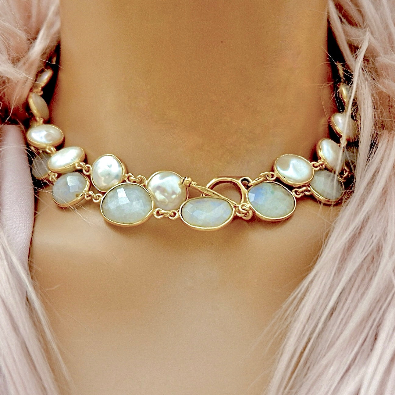 my flat freshwater pearl choker