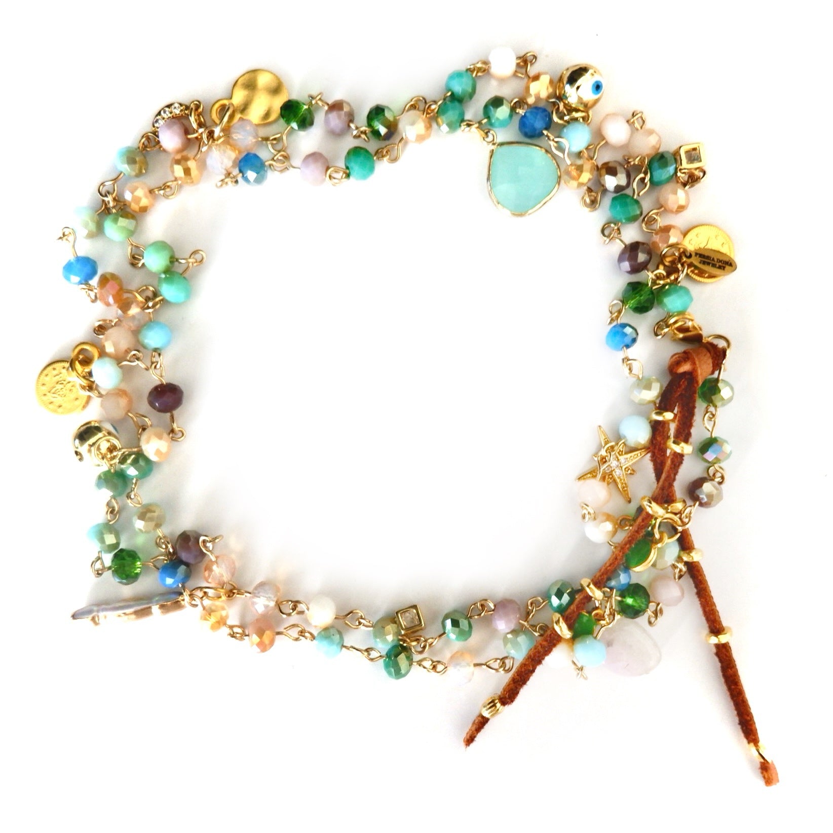 colorful fantasy gemstone necklace