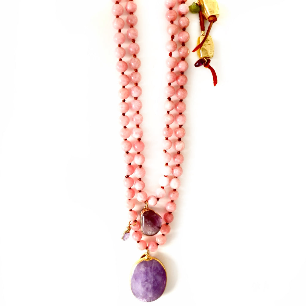pink & amethyst dream necklace