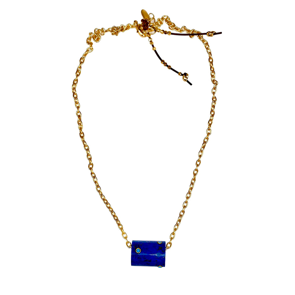 floating lapis x chain necklace