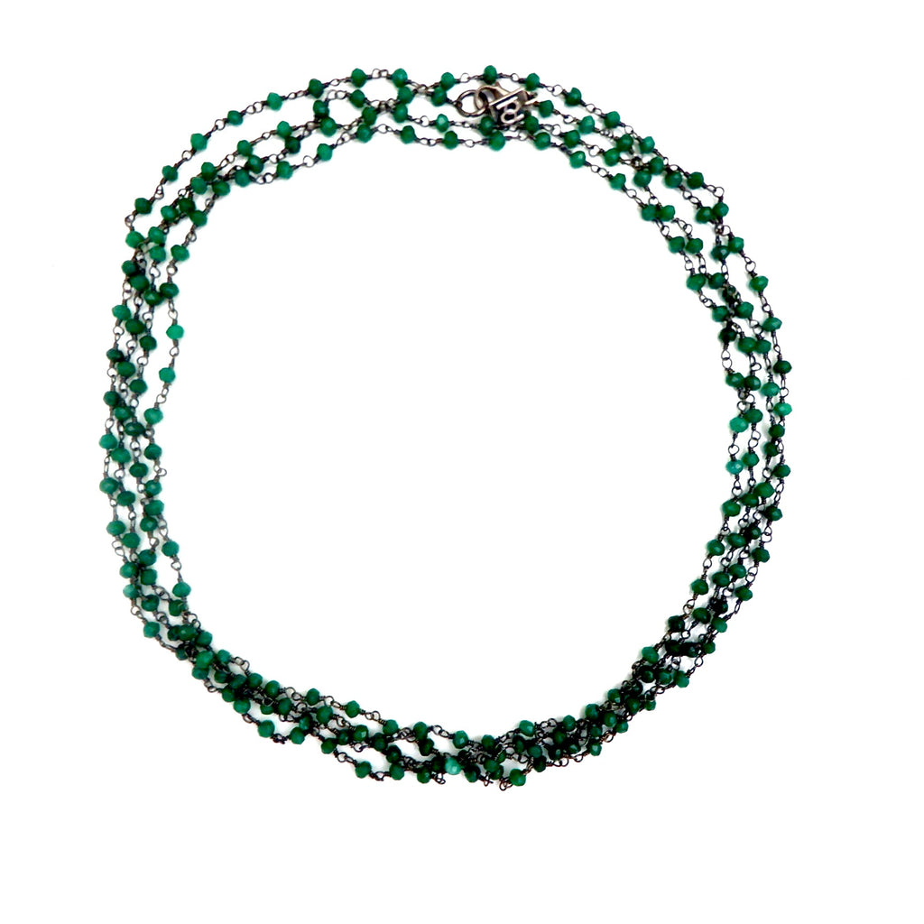my long dainty jade chain necklace