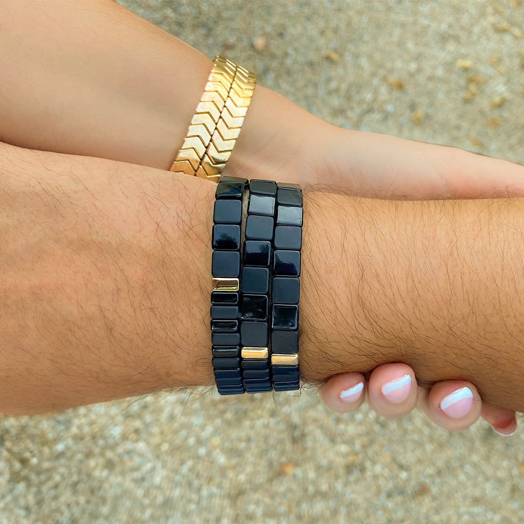 black enamel bracelet