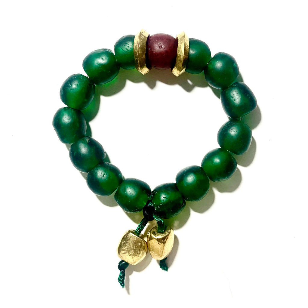 emerald vintage glass bracelet