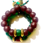 ruby vintage glass bracelet