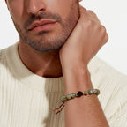labradorite tigers eye mens bracelet