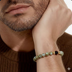 labradorite tigers eye mens bracelet