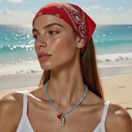 turquoise little fish necklace