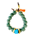 luxe green and turquoise bracelet
