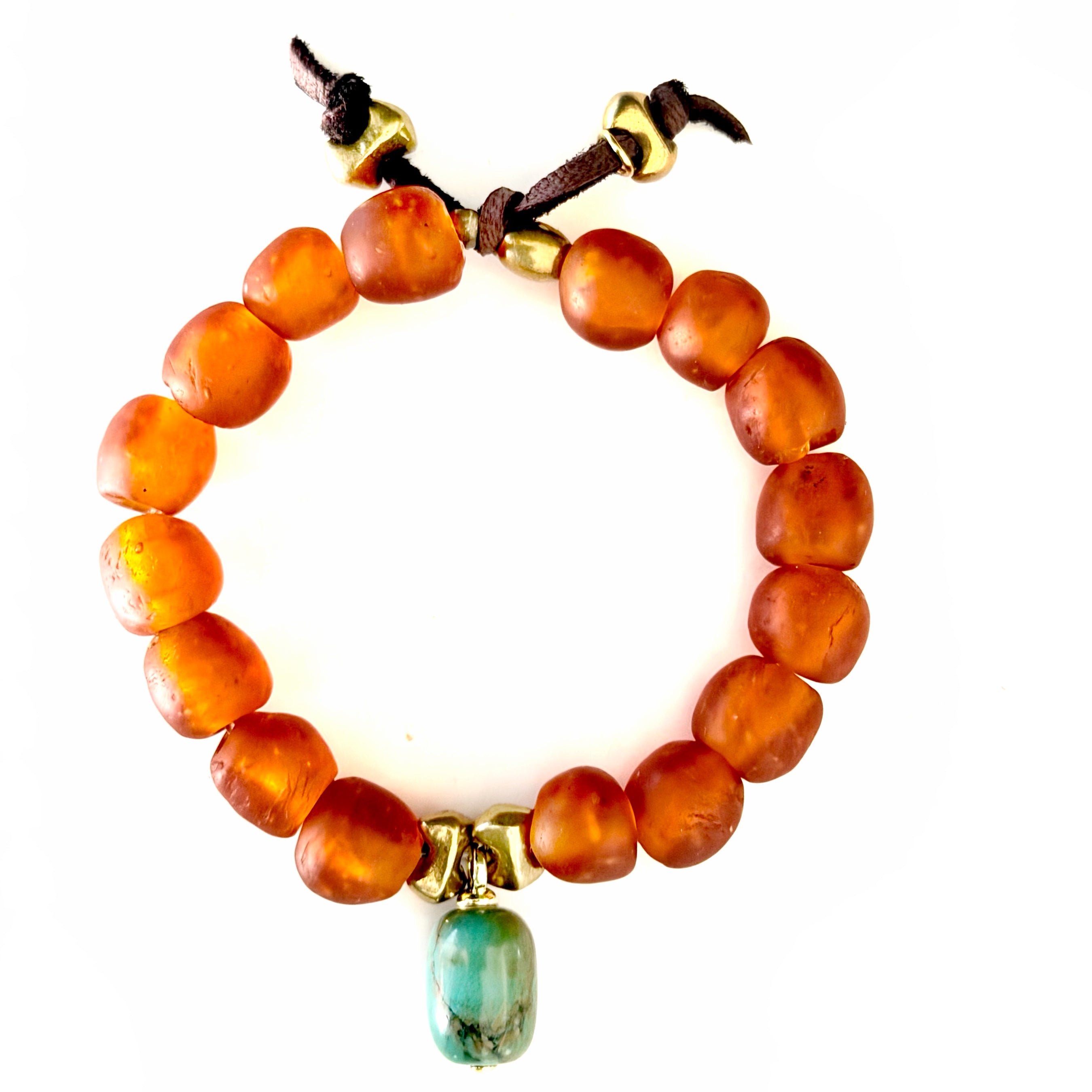 amber glass bracelet
