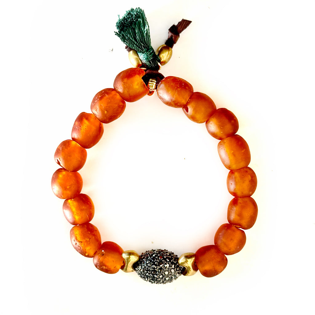 amber glass bracelet