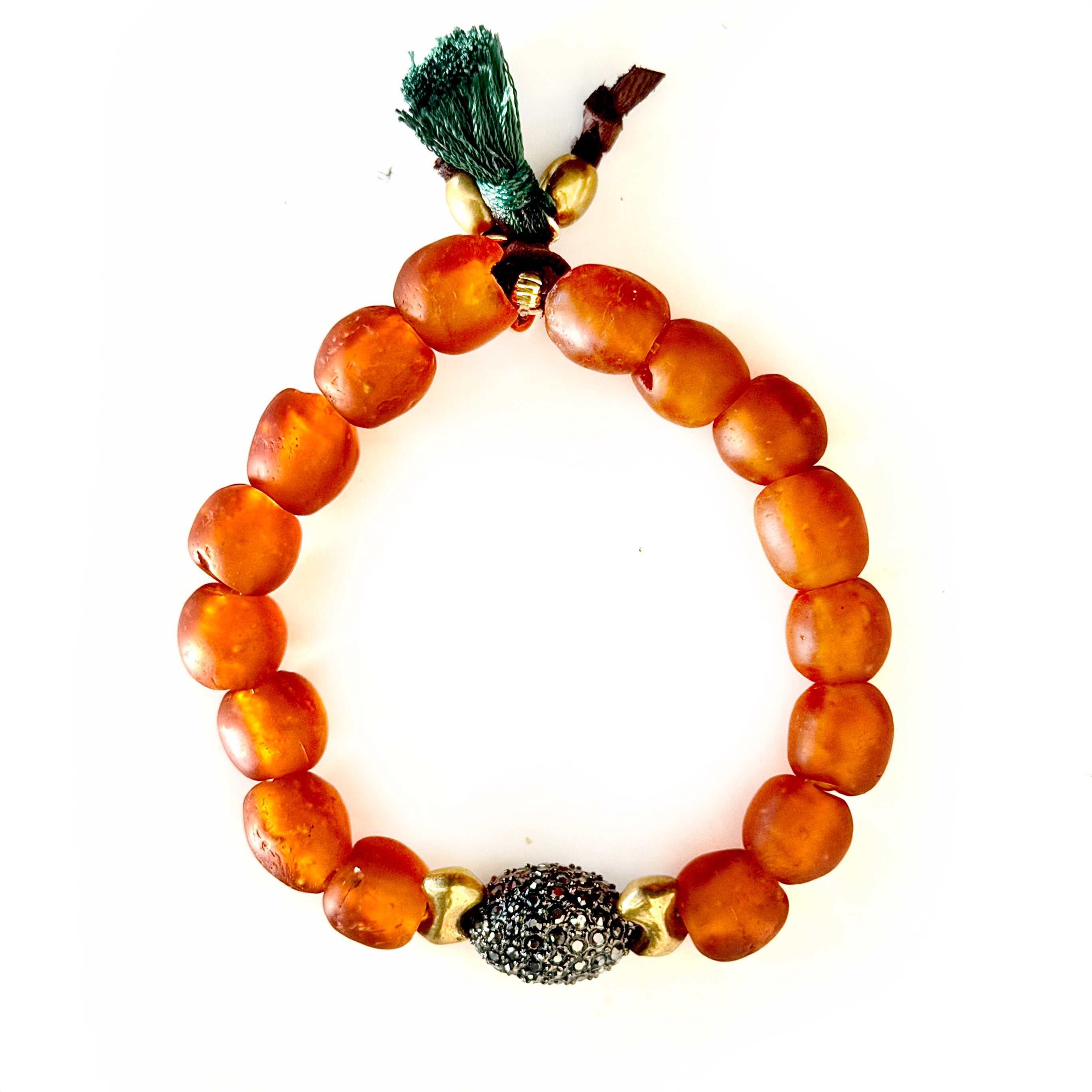 amber glass bracelet