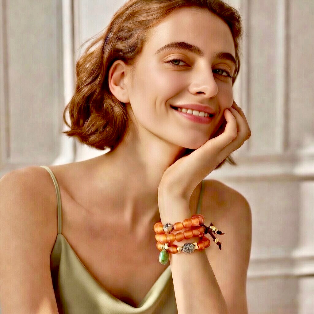 amber glass bracelet