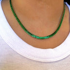 my green crystal choker necklace