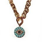 evil eye x vintage chain necklace