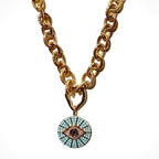 evil eye x vintage chain necklace