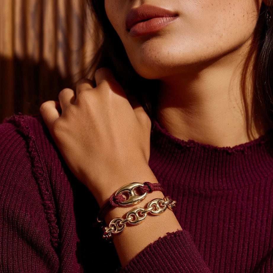 puffy gg link stretch bracelet