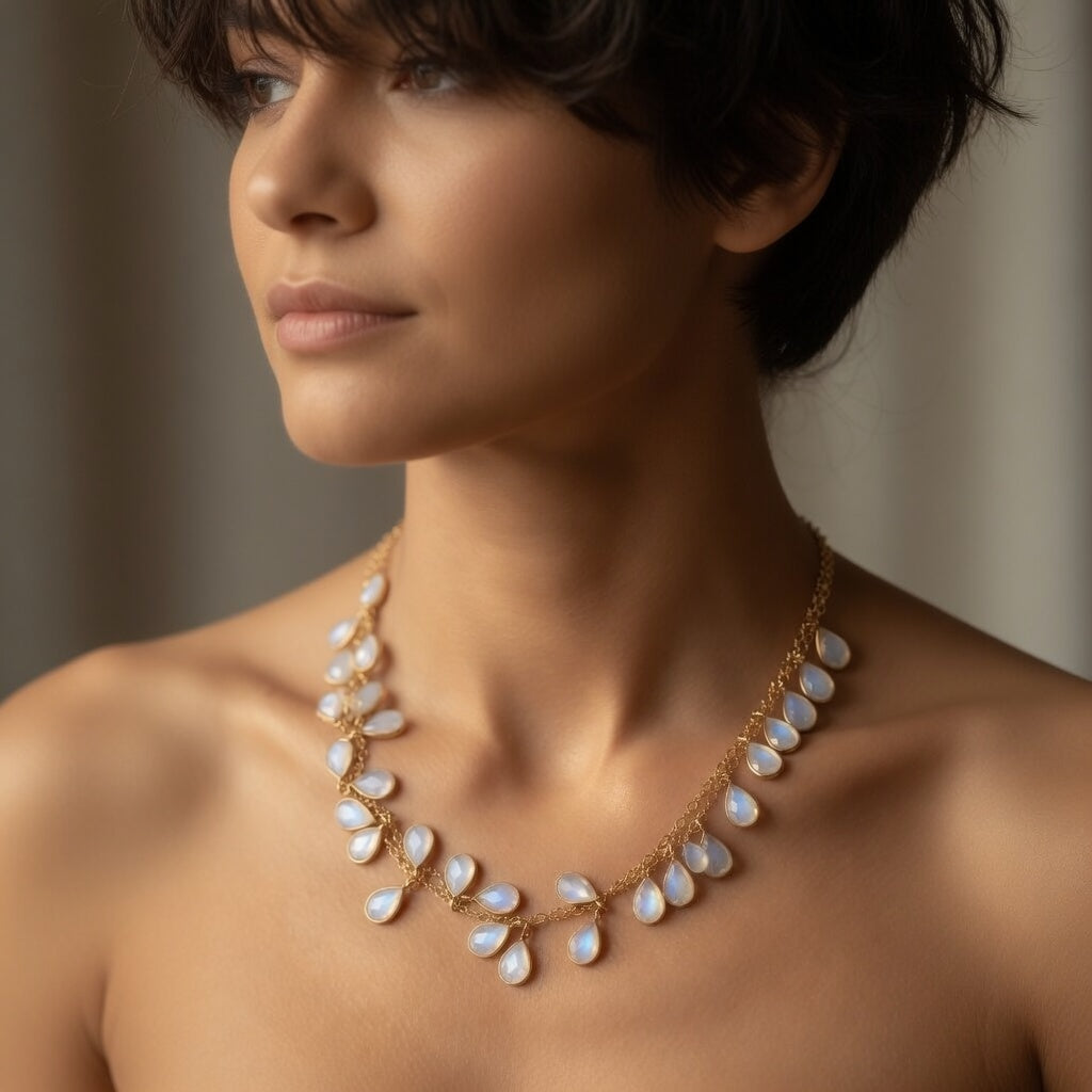 opal drops necklace