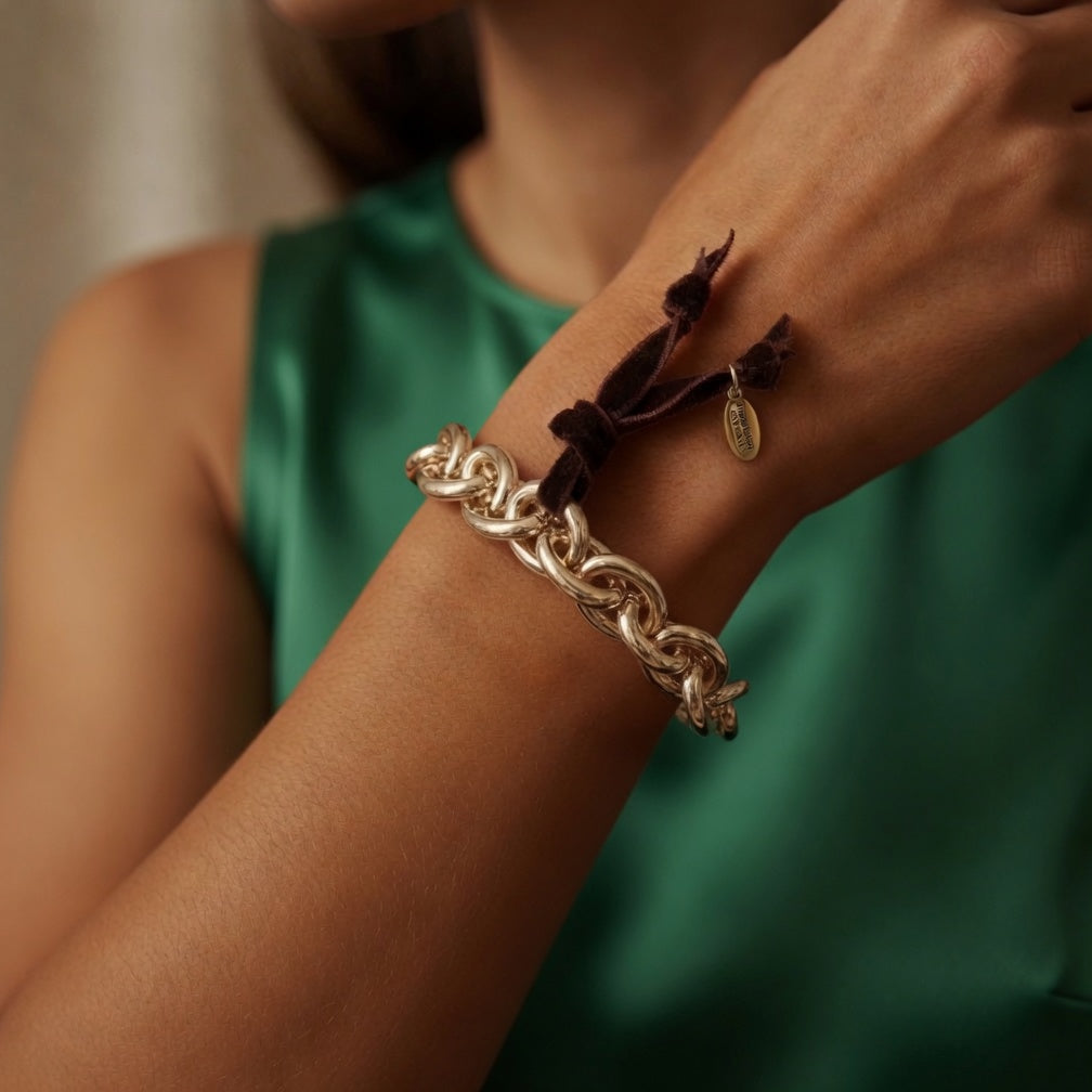 chunky oval link chain bracelet