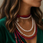 exotic pearl rainbow necklace