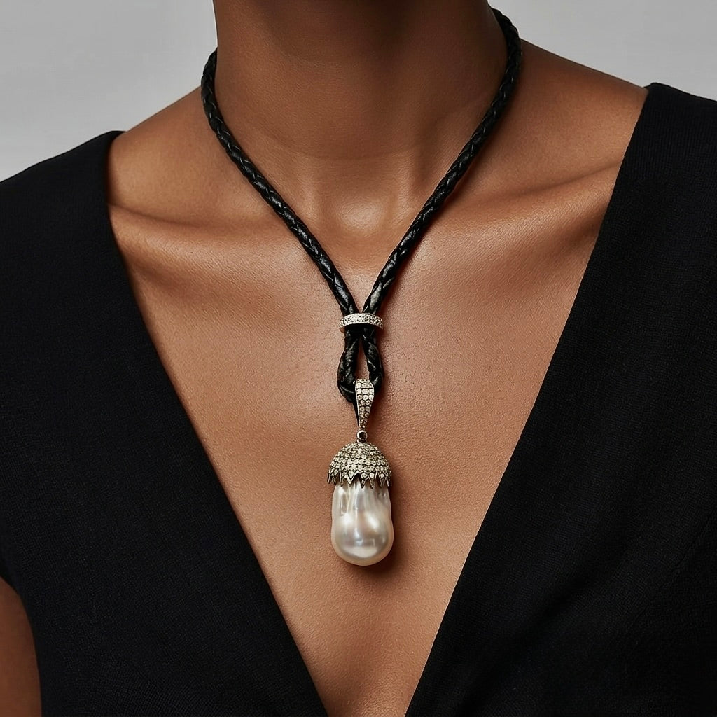 modern baroque pearl necklace