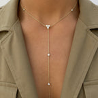 sparkly lariat necklace