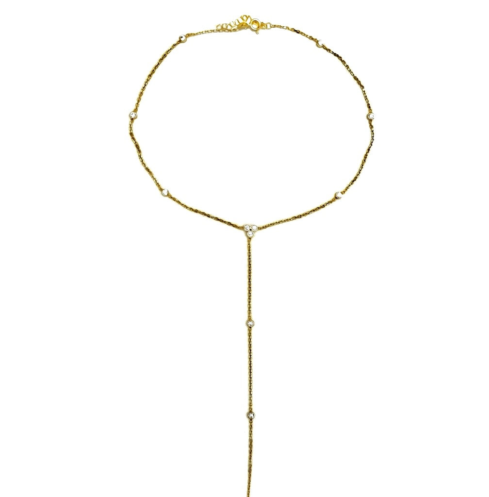 sparkly lariat necklace