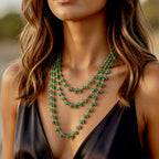 dainty green onyx necklace