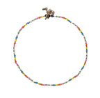 dainty rainbow enamel necklace
