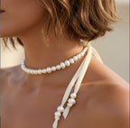 bridal pearl choker