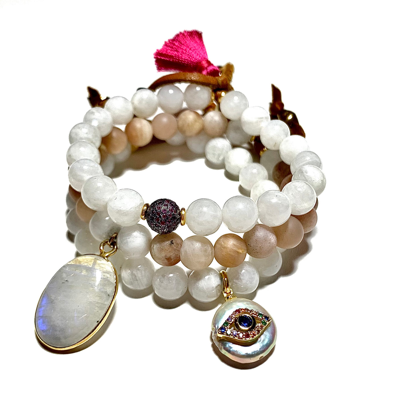 moonstone pearl bracelet