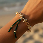 emerald crush spikes bracelet