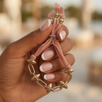 rose velvet spikes bracelet