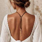 skinny fish x leather cord necklace