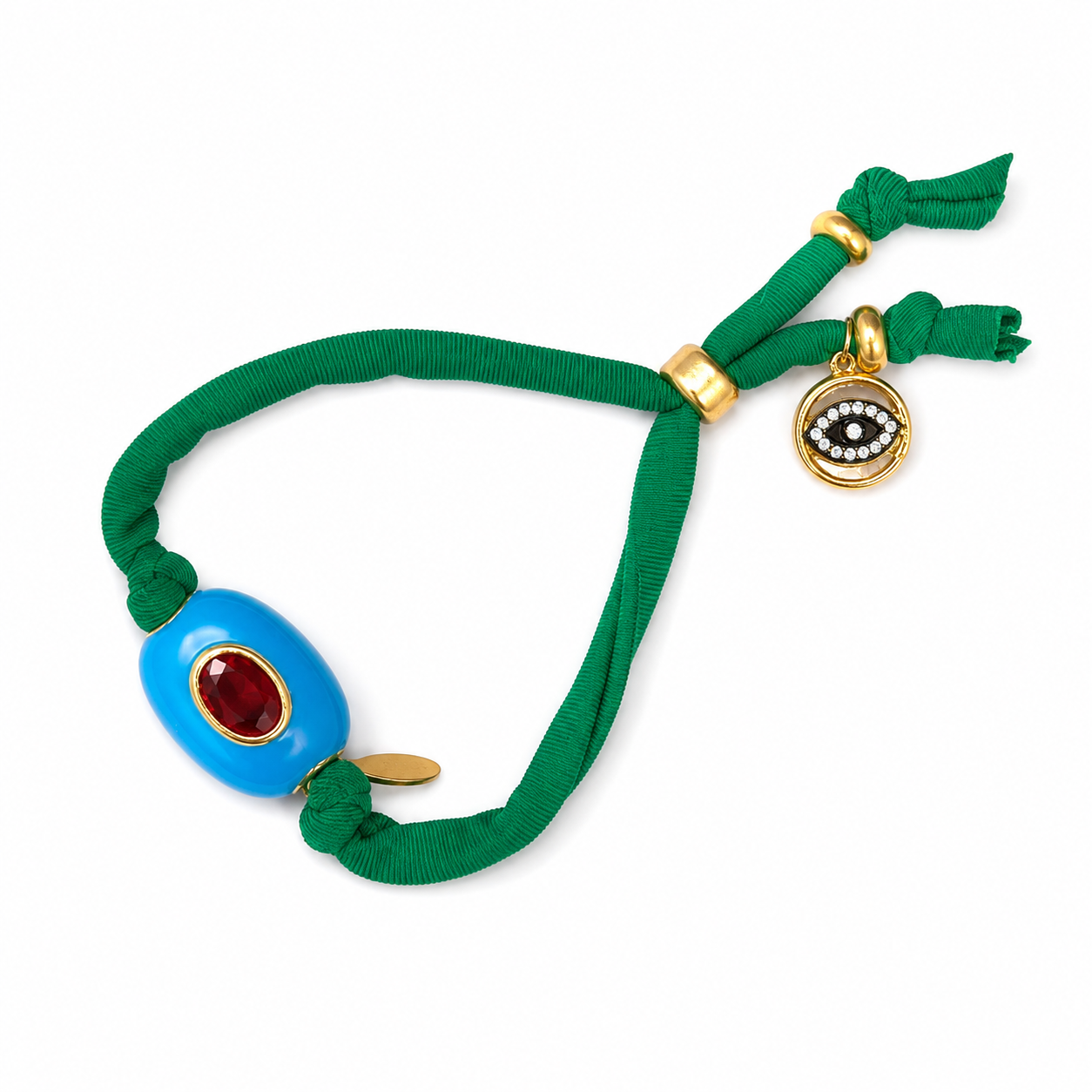 stretchy enamel oval gem bracelet