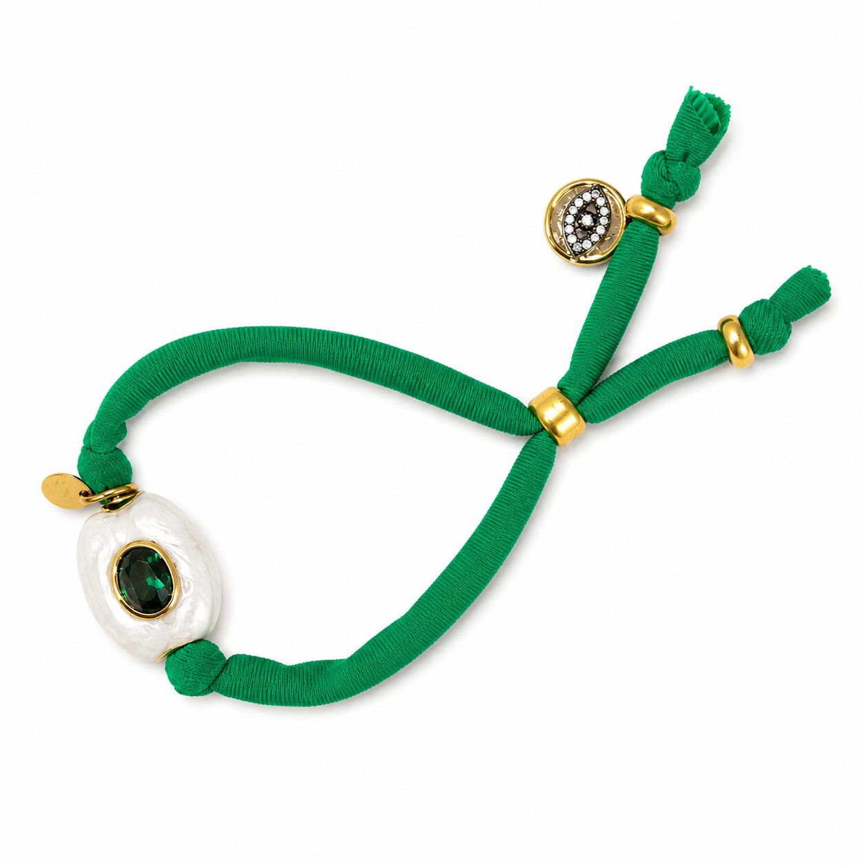 stretchy enamel oval gem bracelet