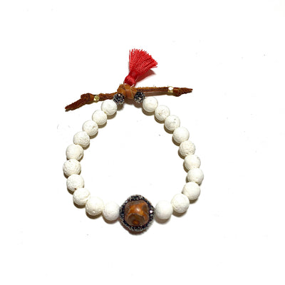 my white lava rocks bracelet