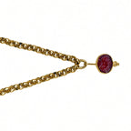 garnet lion intaglio necklace