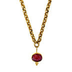 garnet lion intaglio necklace