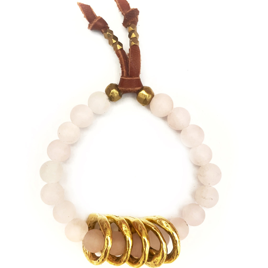 five loves rose quartz bracelet