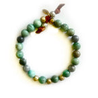green agate dessert mens bracelet