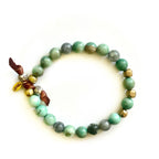 green agate dessert mens bracelet