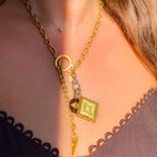 vintage charm mixed metal necklace