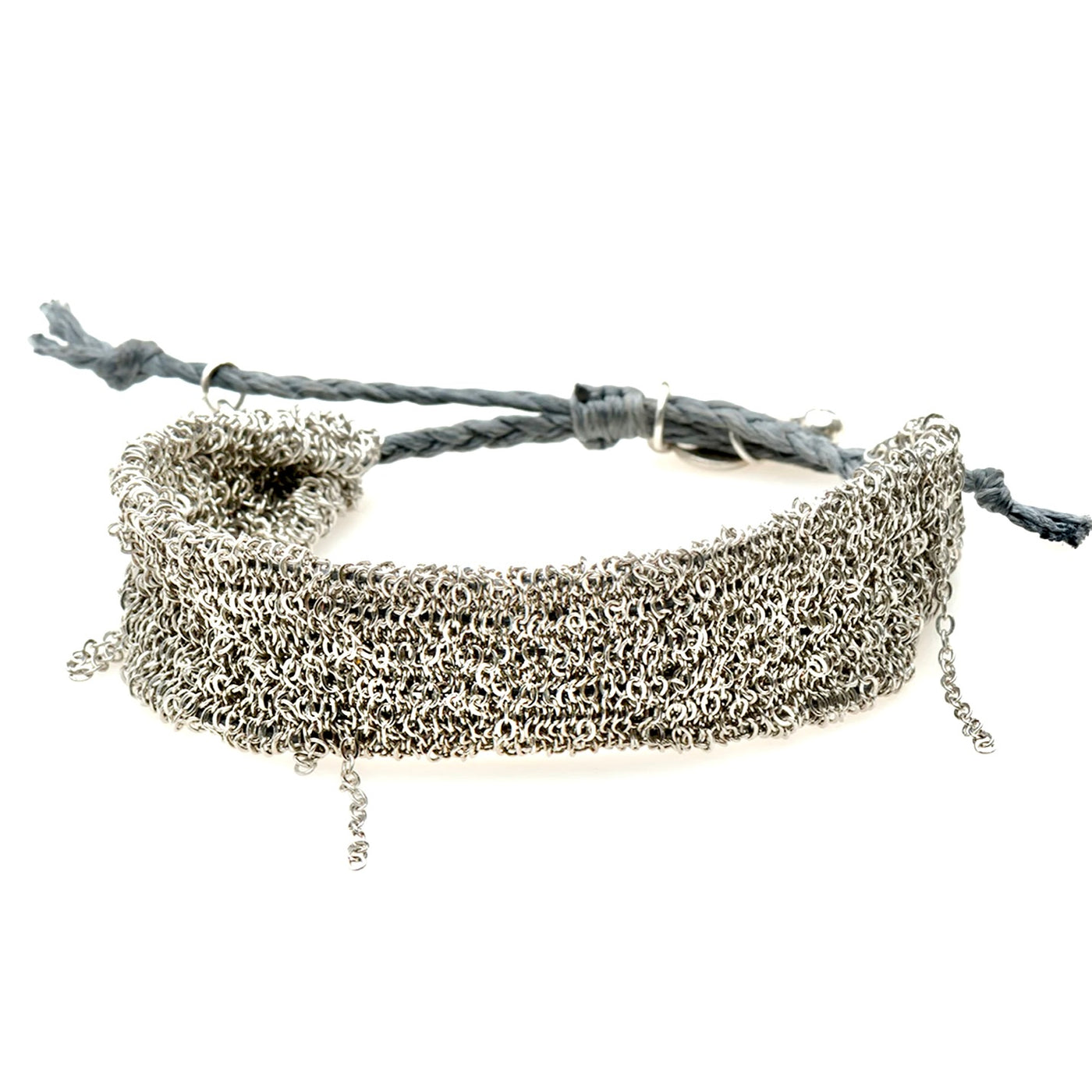 silver chains adjustable bracelet