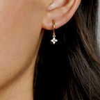 my tiny tiny clover earrings