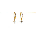 my tiny tiny clover earrings