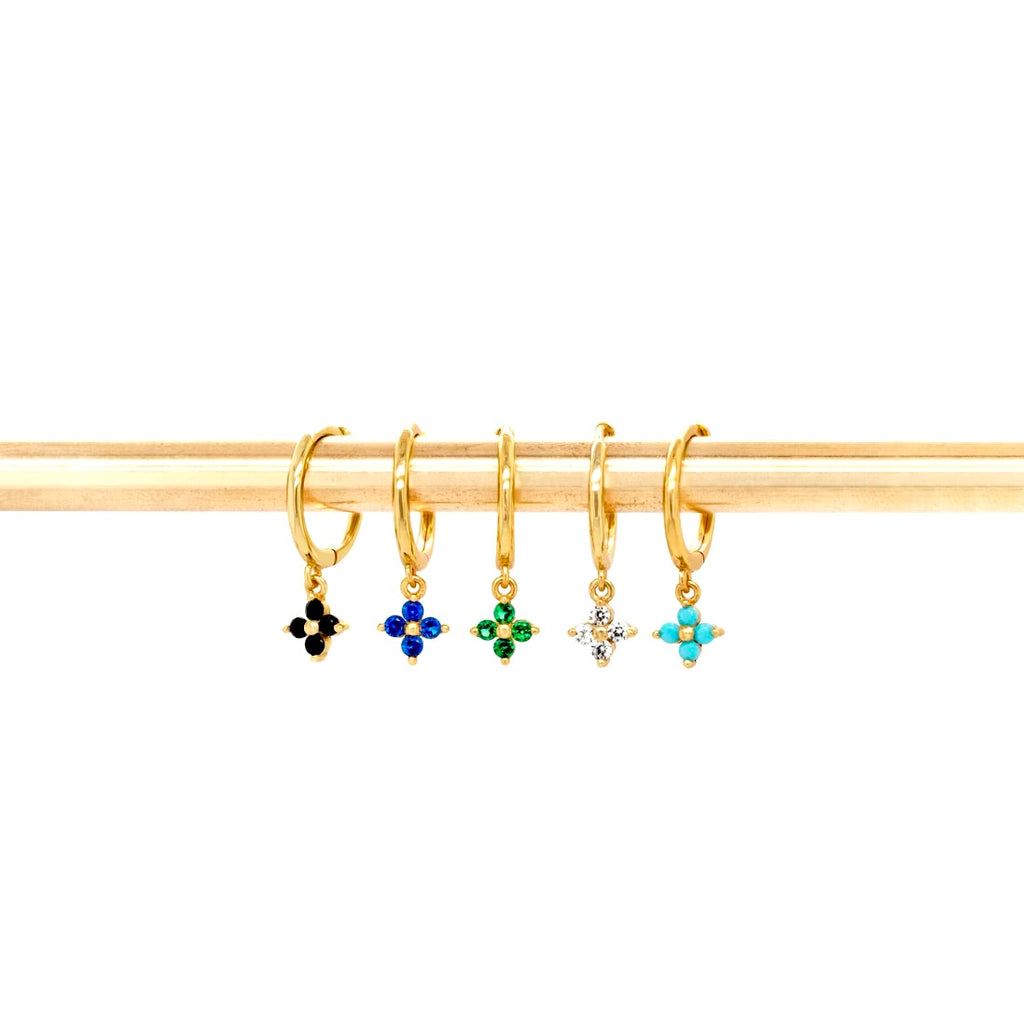 my tiny tiny clover earrings