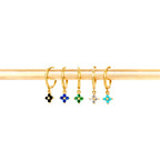 my tiny tiny clover earrings