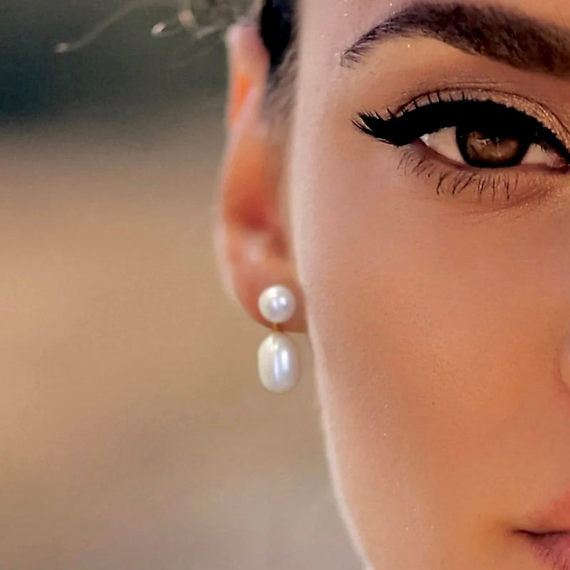 my sweet drop pearl earrings